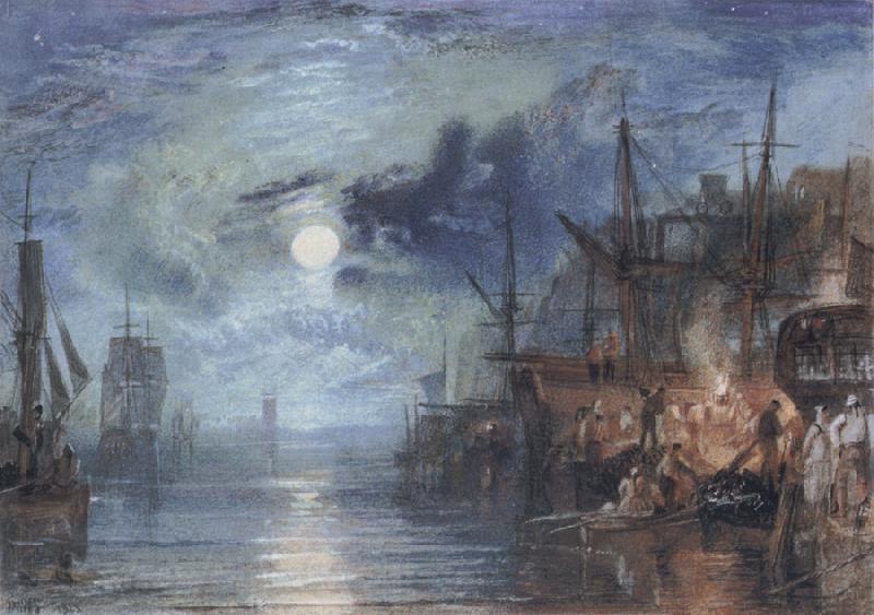 J.M.W. Turner Shields,on the River Spain oil painting art